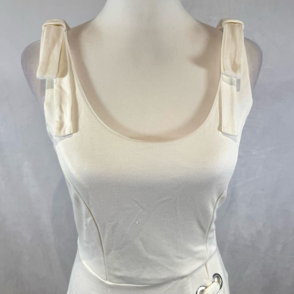 Venus white grommet tie midi dress size small - Picture 6 of 10